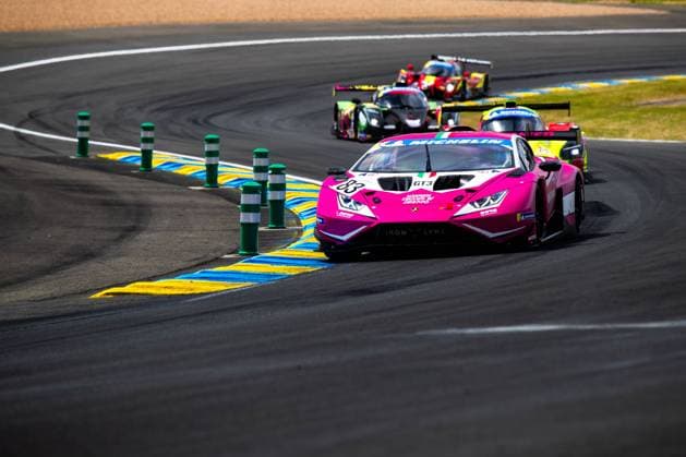 Bilder des Jahres 2024, Sport 06 Juni Sport Themen der Woche KW24 Sport Bilder des Tages 83 MARTIN CÃ lia (ger), GAILLARD Karen (swi), Iron Dames, Lamborghini Huracan GT3 Evo2, GT3, 83, action during the Road to Le Mans 2024, 3rd round of the 2024 Michelin Le Mans Cup, on the Circuit des 24 Heures du Mans, from June 12 to 15, 2024 in Le Mans, France - AUTO - ROAD TO LE MANS 2024 DPPI Panoramic LeMans24-MW-2024-0328