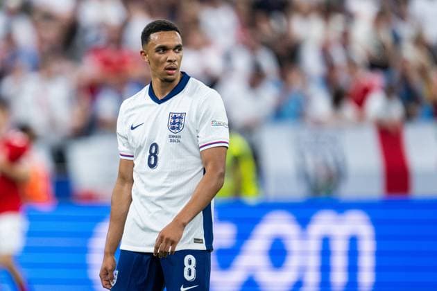 240620 Trent Alexander-Arnold of England during the UEFA EURO, EM, Europameisterschaft,Fussball 2024 Football Championship match between Denmark and England on June 20, 2024 in Frankfurt. Photo: Mathias Bergeld BILDBYRAN kod MB MB0939 fotboll football soccer fotball fotbolls-em europamästerskap em uefa euro uefa european football championship euro 2024 danmark denmark england bbeng Copyright: MATHIASxBERGELD BB240620MB208