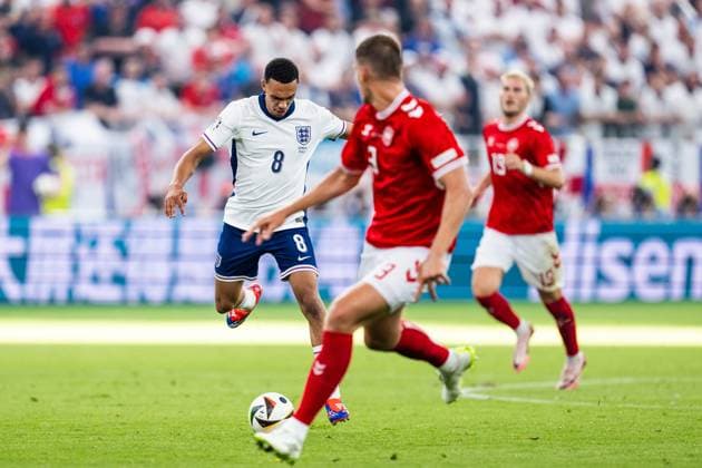 240620 Trent Alexander-Arnold of England during the UEFA EURO, EM, Europameisterschaft,Fussball 2024 Football Championship match between Denmark and England on June 20, 2024 in Frankfurt. Photo: Mathias Bergeld BILDBYRAN kod MB MB0939 fotboll football soccer fotball fotbolls-em europamästerskap em uefa euro uefa european football championship euro 2024 danmark denmark england bbeng Copyright: MATHIASxBERGELD BB240620MB250
