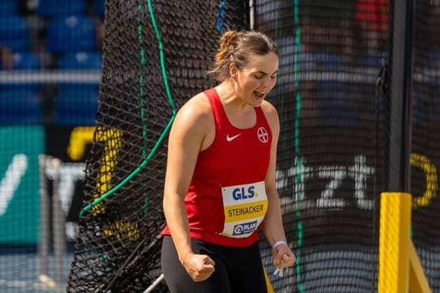 Marike Steinacker (TSV Bayer 04 Leverkusen, 1351), Diskuswurf Frauen, GER, Leichtathletik, Athletics, Deutsche Meisterschaften, 29.06.2024, GER, Leichtathletik, Athletics, Deutsche Meisterschaften, 29.06.2024 Braunschweig Copyright: xStefanxMayerx EP_SMR