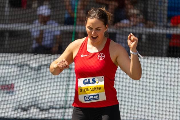 Marike Steinacker (TSV Bayer 04 Leverkusen, 1351), Diskuswurf Frauen, GER, Leichtathletik, Athletics, Deutsche Meisterschaften, 29.06.2024, GER, Leichtathletik, Athletics, Deutsche Meisterschaften, 29.06.2024 Braunschweig Copyright: xStefanxMayerx EP_SMR