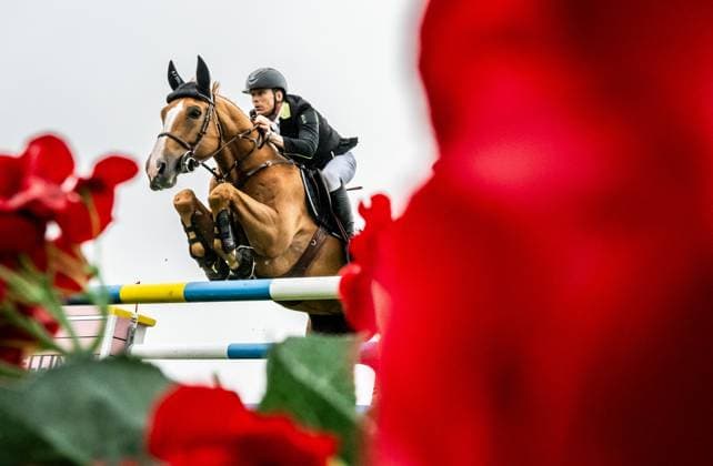 Bilder des Jahres 2024, Sport 07 Juli Sport Themen der Woche KW28 Sport Bilder des Tages 240711 Peder Fredricson of Sweden with horse Sv Vroom de La Pomme Z competes in Falsterbo Grand Prix qualification during Falsterbo Horse Show on July 11, 2024 in Falsterbo. Photo: Petter Arvidson BILDBYRAN kod PA PA0831 ridsport equestrian falsterbo horse show 5 bbeng falsterbo Copyright: PETTERxARVIDSON BB240711PA006