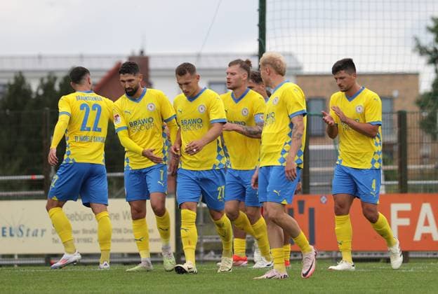 Torjubel Braunschweig Fussball, Herren, Saison 2024 2025, 2.BL,Regionalliga Nord, Kehdinger Stadion, Saisonvorbereitung, Testspiel, PUMA CUP, SV Drochtersen Assel gegen Eintracht Braunschweig, 0-6