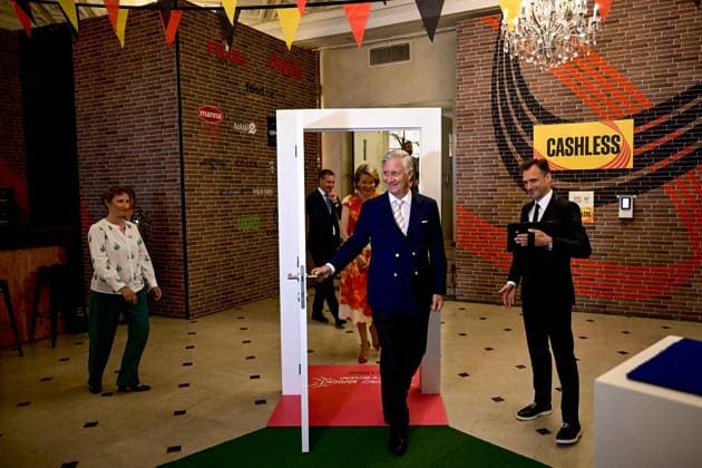 King Philippe - Filip of Belgium pictured during the official opening of the Lotto Belgium House at the start of the Paris 2024 Olympic Games, Olympische Spiele, Olympia, OS on Friday 26 July 2024 in Paris, France . The Games of the XXXIII Olympiad are taking place in Paris from 26 July to 11 August. The Belgian delegation counts 165 athletes in 21 sports. DIRKxWAEM  x97065792x