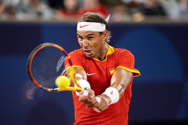 Bilder des Jahres 2024, Sport 07 Juli Sport Themen der Woche KW30 Sport Bilder des Tages FRA, Olympische Spiele Paris 2024, Tennis Herren Doppel, 27.07.2024 Nadal Alcaraz (ESP) vs Gonzalez Molteni (ARG) FRA, Olympische Spiele Paris 2024, Tennis 27.07.2024 Paris Copyright: xEibner-Pressefoto RogerxBuerkex EP_RBE