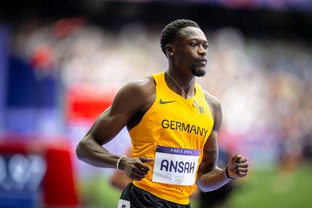 Sport Bilder des Tages Olympische Spiele (Leichtathletik); Paris, 03.08.2024 Owen ANSAH of Germany, Men s 100m, Olympische Spiele (Leichtathletik) in Paris, Stade de France, on Saturday, 3. August 2024 Copyright: xBEAUTIFULxSPORTS TobiasxLacknerx