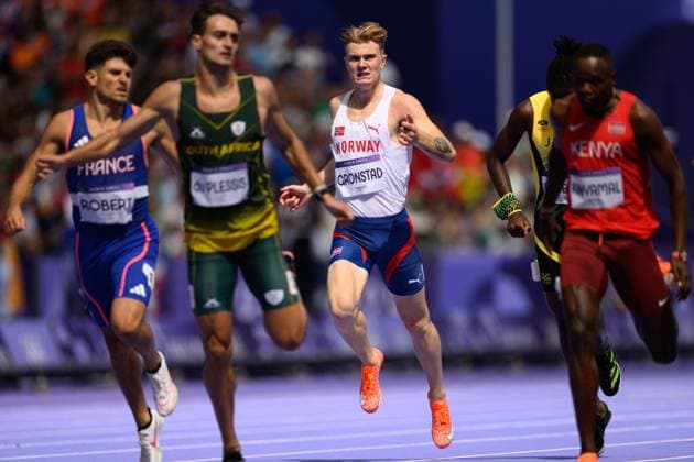 240807 Tobias Gronstad of Norway competes in a men s athletics 800 meters round 1 heat during day 12 of the Paris 2024 Olympic Games, Olympische Spiele, Olympia, OS on August 7, 2024 in Paris. Photo: Vegard Grott BILDBYRAN kod VG JM0599 bbeng friidrott athletics friidrett olympic games olympics os ol olympiska spel olympiske leker paris 2024 paris-os paris-ol norge Copyright: VEGARDxGRoTT BB240807VG050