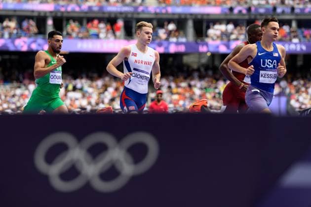 240809 Tobias Gronstad of Norway competes in a men s athletics 800 meters semifinal during day 14 of the Paris 2024 Olympic Games, Olympische Spiele, Olympia, OS on August 9, 2024 in Paris. Photo: Vegard Grott BILDBYRAN kod VG VG0647 bbeng friidrott athletics friidrett olympic games olympics os ol olympiska spel olympiske leker paris 2024 paris-os paris-ol norge Copyright: VEGARDxGRoTT BB240809VG022