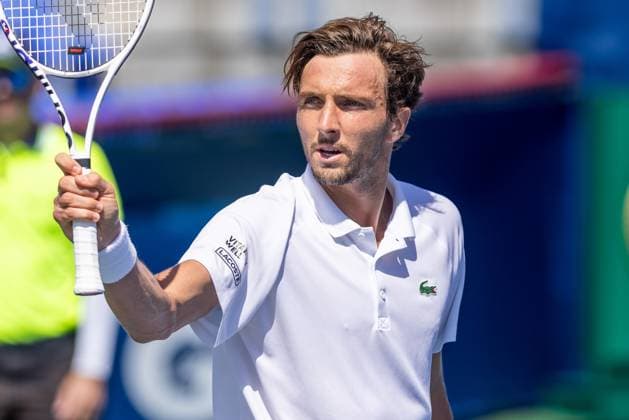 August 10, 2024, Montreal, Quebec, Canada: ARTHUR RINDERKNECH from France asking for a ball in second set against Flavio Cobolli from Italia in second round of Canadian Open at IGA Stadium in Montreal, Quebec, Canada Montreal Canada - ZUMAl189 20240810_zsp_l189_003 Copyright: xYannickxLegarex