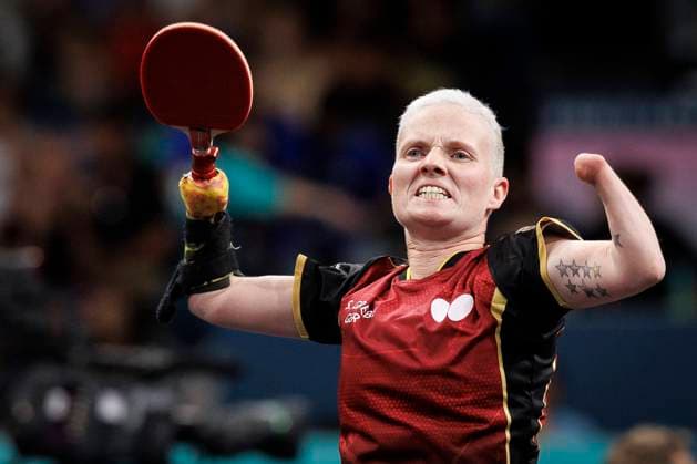 Bilder des Jahres 2024, Sport 08 August Sport Themen der Woche KW35 Sport Bilder des Tages Paralympics (Para Tischtennis); Paris, 29.08.2024 GREBE Stephanie (6 GER Para Tischtennis) freut sich über den Finaleinzug mit Doppel-Partnerin WOLF Juliane (8 GER Para Tischtennis), nicht im Bild; Paralympics (Para Tischtennis) am 29.08.2024 in der South Paris Arena 4 in Paris (Frankreich). Copyright: xBEAUTIFULxSPORTS AxelxKohringx