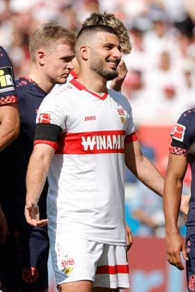 31.08.2024, Deutschland, Stuttgart, Fußball Bundesliga, Saison 2024 2025, VfB Stuttgart vs. 1. FSV Mainz, Deniz Undav (VfB) Gemäß den Vorgaben der DFL Deutsche Fußball Liga ist es untersagt, in dem Stadion und oder vom Spiel angefertigte Fotoaufnahmen in Form von Sequenzbildern und oder videoähnlichen Fotostrecken zu verwerten bzw. verwerten zu lassen.
