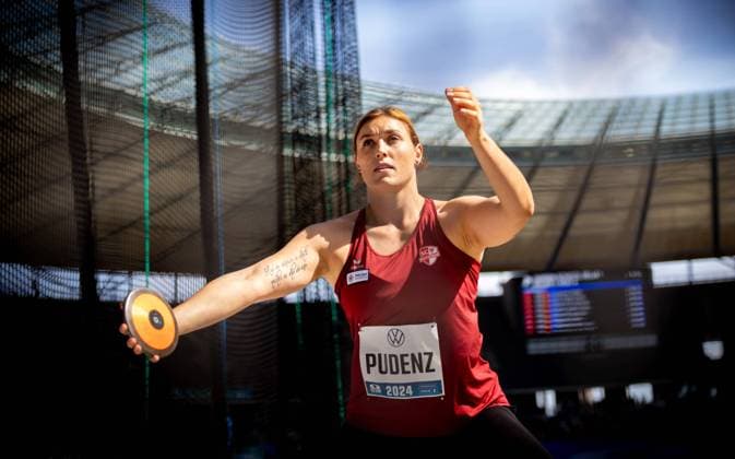 Bilder des Jahres 2024, Sport 09 September Sport Themen der Woche KW35 Sport Bilder des Tages ISTAF 2024; Berlin, 01.09.2024 Kristin PUDENZ (GER) im Diskuswurf; ISTAF Berlin am 01.09.2024 im Olympiastadion in Berlin (Deutschland). Copyright: xBEAUTIFULxSPORTS R.xSchmittx