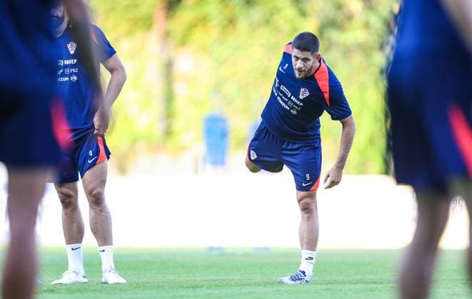 Croatia National Football Team: Training Andrej Kramaric of Croatia during training session of Croatia national football team at Hitrec Kacian Stadium in Zagreb, Croatia, on September 03, 2024.  SlavkoxMidzor PIXSELL