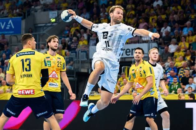 Bilder des Jahres 2024, Sport 09 September Sport Themen der Woche KW36 Sport Bilder des Tages Mannheim, 05. September 2024: HBL - 24 25 - Rhein-Neckar Loewen vs. THW Kiel Petter Overby (THW Kiel) Mannheim SAP Arena Baden-Württemberg Deutschland