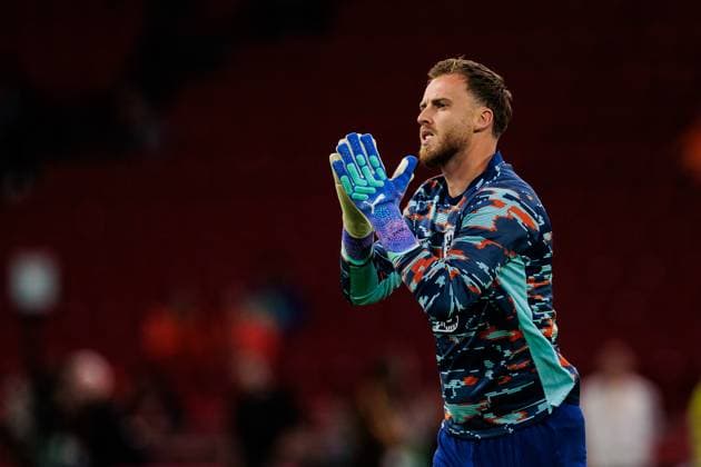 UEFA Nations League 2024 25: Niederlande - Deutschland; 10.09.2024 Mark Flekken (Niederlande, 23) im Warm Up UEFA Nations League 2024 25: Niederlande - Deutschland; Amsterdam, Johan Cruijff ArenA am 10.09.2024 Copyright: xBEAUTIFULxSPORTS Wunderlx