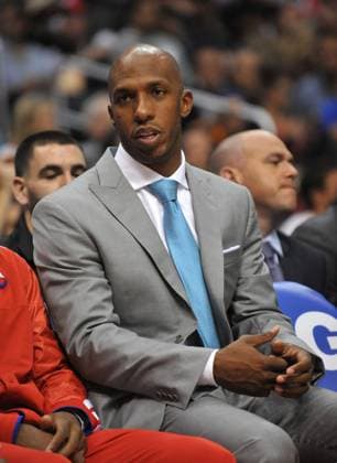 NBA, Basketball Herren, USA 2012: Spurs vs Clippers NOV 07 November 7, 2012: Chauncey Billups of the Clippers on the bench as The Los Angeles Clippers host the San Antonio Spurs during the NBA game at Staples Center in Los Angeles, California. John Green CSM Los Angeles CA U.S. EDITORIAL USE ONLY Copyright: xx ZUMA-20121107_zaf_cg3_024.jpg JohnxGreenx csmphoto667967