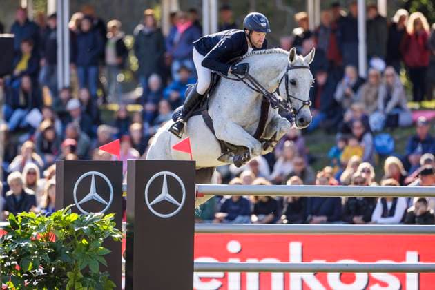 Bilder des Jahres 2024, Sport 09 September Sport Themen der Woche KW37 DONAUESCHINGEN - CHI 2024, DONAUESCHINGEN - CHI 2024 WEISHAUPT Maximilian (GER), DSP Omerta Incipit Großer Preis - S.D. Fürst Joachim zu Fürstenberg-Gedächtnispreis präsentiert von CPA Lichtkonzept Qualifikation zur Europameisterschaft 2025 CSI3*: Springprüfung mit Stechen Donaueschingen, Schlosspark 15. September 2024 -