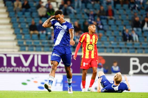KAA Gent v KV Mechelen - Jupiler Pro League GENT, BELGIUM - SEPTEMBER 15 : Fadiga Noah defender of KAA Gent looks dejected after missing an opportunity during the Jupiler Pro League match between KAA Gent and KV Mechelen on September 15, 2024 in Gent, Belgium, 15 09 2024 Gent Belgium  Copyright: xJanxDexMeuleneirx