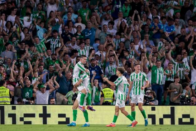 Real Betis Balompie v Getafe CF - La Liga EA Sports Giovani Lo Celso of Real Betis celebrates a goal during the La Liga EA Sports match between Real Betis and Getafe CF at Benito Villamarin in Seville, Spain, on September 18, 2024. Seville Spain  Copyright: xDAXxImagesx originalFilename:daximages-realbeti240918_npiIO