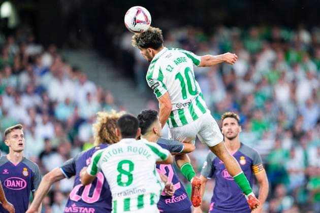 September 29, 2024, Sevilla, Sevilla, SPAIN: Abde Ezzalzouli of Real Betis in action during the Spanish league, LaLiga EA Sports, football match played between Real Betis and RCD Espanyol de Barcelona at Benito Villamarin stadium on September 29, 2024, in Sevilla, Spain. Sevilla SPAIN - ZUMAa181 20240929_zaa_a181_319 Copyright: xJoaquinxCorcherox