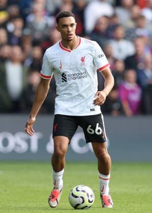 London, England, 5th October 2024. Trent Alexander-Arnold of Liverpool during the Premier League match at Selhurst Park, London. Picture credit should read: Paul Terry Sportimage EDITORIAL USE ONLY. No use with unauthorised audio, video, data, fixture lists, club league logos or live services. Online in-match use limited to 120 images, no video emulation. No use in betting, games or single club league player publications. SPI-3361-0132