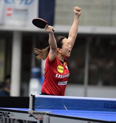 Bilder des Jahres 2024, Sport 10 Oktober Sport Themen der Woche KW42 Sport Bilder des Tages WAN_Yuan-GER-EC_Linz-2024-10-19-1061.JPG European Table tennis, Tischtennis Championships at TipsArena Linz, Austria, 19 October 2024: 1 8-final Singles Competition (Round of Best 16) Linz TipsArena, Ziegeleistraße 76, 4020 Linz Upper Austria Austria