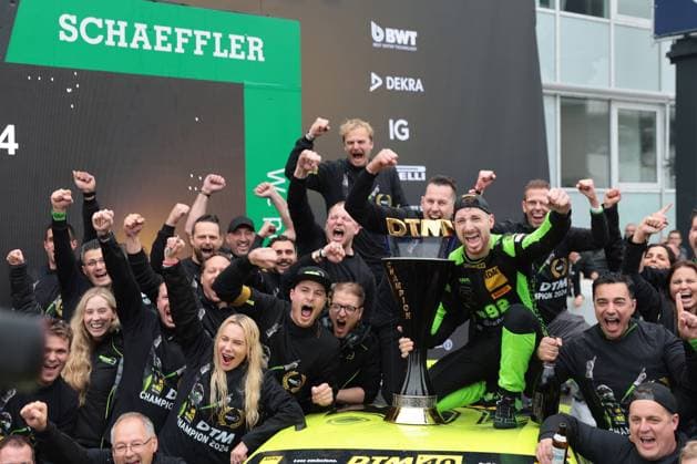 Bilder des Jahres 2024, Sport 10 Oktober Sport Themen der Woche KW42 Sport Bilder des Tages Mirko Bortolotti (ITA) (SSR Performance - Lamborghini Huracan GT3 Evo2) wird DTM- Champion 2024 beim DTM-Lauf auf dem Hockenheimring. Copyright Thomas Pakusch