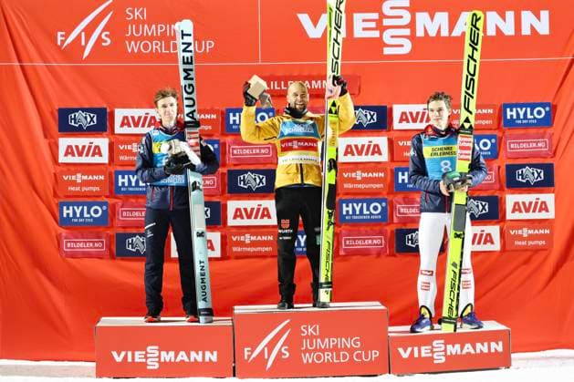 World Cup Jumping Lillehammer Lillehammer 20241123 The podium after world cup jumping for men in the great Lysgardsbakken in Lillehammer From left, Austria s Daniel Tschofenig, Germany s Pius Paschke and Austria s Maximilian Ortner Photo Geir Olsen NTB Lillehammer Norway EDITORIAL USE ONLY RESTRICTED USE FOR BETTING COMPANIES  Copyright: xGeirxOlsenx xNTBx