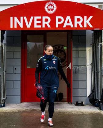 241128 Guro Reiten of the Norwegian women s national football team during a training session on November 28, 2024 in Larne. Photo: Marius Simensen BILDBYRAN COP 238 bbeng dam football fotball fotboll norge norway practice soccer training trening träning uefa women s EURO Qualifier, EM, Europameisterschaft Copyright: MARIUSxSIMENSEN BB241128ZT001