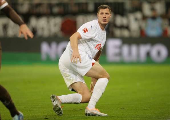 Foto : Patrick ERRAS (Kiel) Fussball 1. Bundesliga , am Fr. 29.11.2024 FC St. Pauli - Holstein Kiel