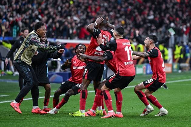 Bilder des Jahres 2024, Sport 12 Dezember Sport Themen der Woche KW50 Sport Bilder des Tages 10.12.2024, Fussball, Champions League, 6. Spieltag, Saison 2024 2025, Bayer 04 Leverkusen - Inter Mailand, Nordi Mukiele (Bayer Leverkusen) freut sich über das Tor zum 1:0 mit der Mannschaft. xRHR-FOTO TKx Copyright: RHR-FOTOx RHR-FOTO TK