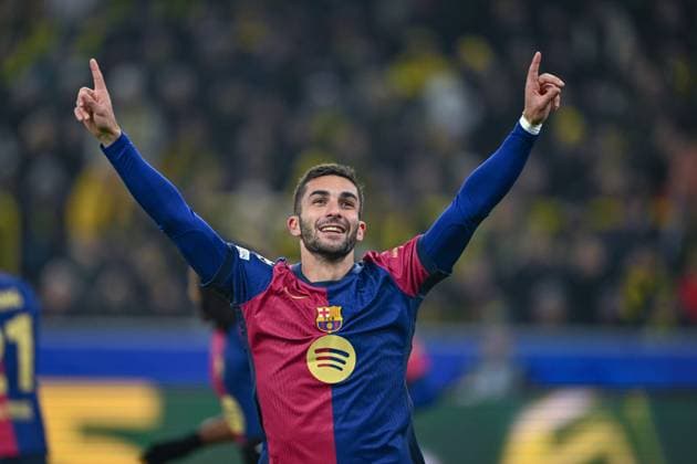 Bilder des Jahres 2024, Sport 12 Dezember Sport Themen der Woche KW50 11.12.2024, Fussball, Champions League, 6. Spieltag, Saison 2024 2025, Borussia Dortmund - FC Barcelona, Barca Ferran Torres (FC Barcelona) freut sich über das Tor zum 2:1. xRHR-FOTO TKx Copyright: RHR-FOTOx RHR-FOTO TK