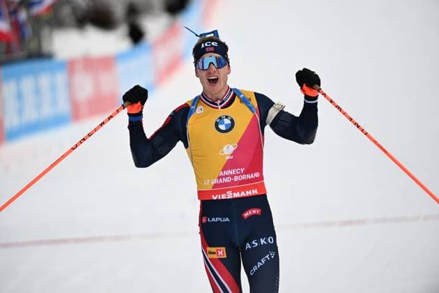 Bilder des Jahres 2024, Sport 12 Dezember Sport Themen der Woche KW51 Sport Bilder des Tages Coupe du monde Biathlon, Grand-Bornand, 21 décembre 2024. PHOTOPQR LE PROGRES Philippe TRIAS - 21 12 2024 - Coupe du monde Biathlon, Grand-Bornand, 21 décembre 2024. -Coupe du monde de Biathlon au Grand-Bornand. Poursuite Homme 12,5km. Victoire de Johannes Boe. Biathlon World Cup in Le Grand Bornand, southeastern France, on December 21, 2024.