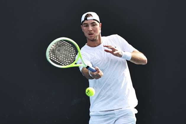 Jan-Lennard Struff, GER, during first round of 2025 Australian Open in Melbourne, 13 01 2025; -