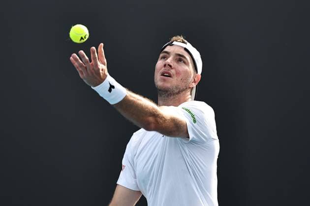 Jan-Lennard Struff, GER, during first round of 2025 Australian Open in Melbourne, 13 01 2025; -