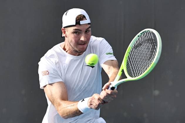 Jan-Lennard Struff, GER, during first round of 2025 Australian Open in Melbourne, 13 01 2025; -