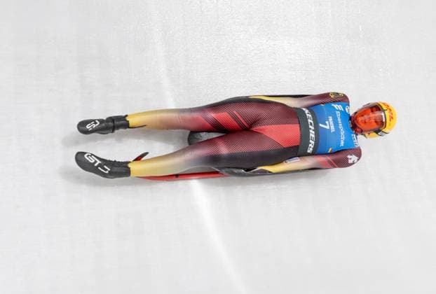 Bilder des Jahres 2025, Sport 02 Februar Sport Themen der Woche KW07 Sport Bilder des Tages Sport Bilder des Tages photographer: FIL Michael Kristen 14.02.2025 8. FIL Eberspächer Luge World Cup, Olympic Sliding Center PyeongChang (KOR), WC South Korea, training, Women™s Singles, picture: Merle Fräbel (GER)