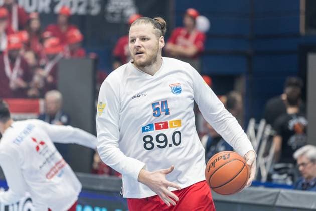 easyCredit Basketball Bundesliga, BBL, VIMODROM TOP FOUR 2025, Herren. 14.02.2025, FC Bayern München Basketball - Syntainics MBC, Halbfinale 1. m54 Copyright. Alexander Trienitz.