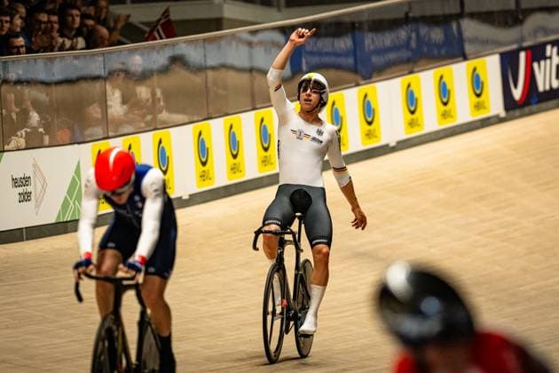 Bilder des Jahres 2025, Sport 02 Februar Sport Themen der Woche KW07 Sport Bilder des Tages TEUTENBERG Tim Torn: UEC Track cycling, Rad, Radsport, Bahnrad, Bahn European Championships Heusden-Zolder 2025 TEUTENBERG Tim Torn ( GER ) Germany Querformat - quer - horizontal - Landscape - Event Veranstaltung: UEC Track Cycling European Championships 2025 - Category Kategorie: Cycling - Track Cycling European Championships - Location Ort: Europe Belgium - Heusden-Zolder - Discipline: Omnium - Category: Elite Men - Distance: ... m - Date Datum: 15.02.2025 Saturday Day 4 -