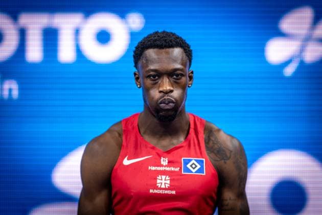 Leichtathletik Berlin 14.02.2025 ISTAF Indoor Berlin 60m Sprint Owen Ansah