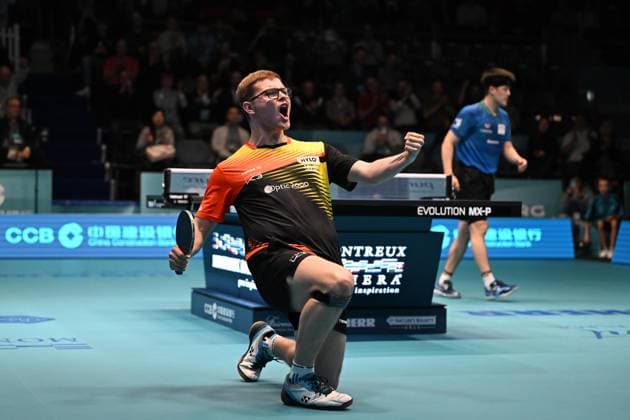 Bilder des Jahres 2025, Sport 02 Februar Sport Themen der Woche KW08 Sport Bilder des Tages 22.02.2025, Montreux, CCB Europe Top16 Cup, Lebrun Alexis (France) is delighted with his victory. Montreux Salle Omnisports du Pierrier Waadt Switzerland Copyright: xJustPictures.ch ManuelxWinterbergerx jp-de-MaWi-MWI_4365