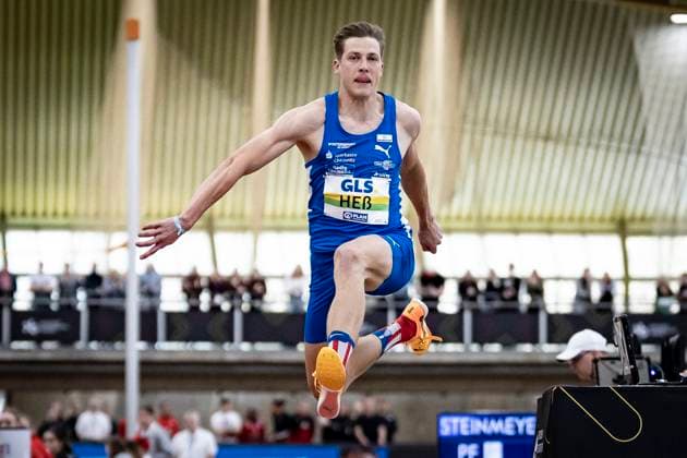 Bilder des Jahres 2025, Sport 02 Februar Sport Bilder des Tages Deutsche Leichtathletik-Hallenmeisterschaften; Dortmund, 23.02.2025 Max Heß (LAC Erdgas Chemnitz); Deutsche Leichtathletik-Hallenmeisterschaften am 23.02.2025 in der Helmut-Körnig-Halle in Dortmund. Copyright: xBEAUTIFULxSPORTS AxelxKohringx