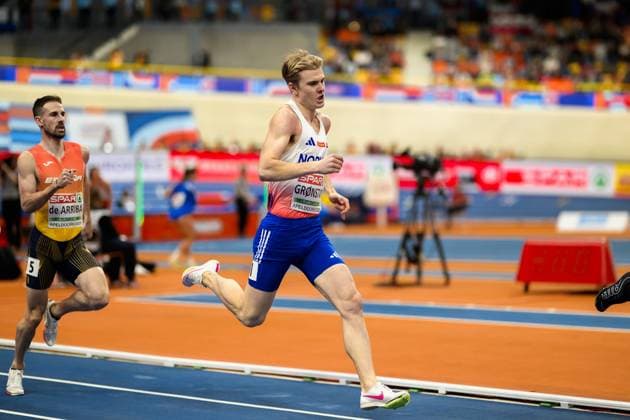 250307 Tobias Gronstad of Norway competes in men™s 800 meters qualification during day 2 of the 2025 European Athletics Indoor Championships on March 7, 2025 in Apeldoorn. Photo: Joel Marklund BILDBYRAN kod JM JM0655 bbeng friidrott athletics friidrett inomhus-em 2025 em 2025 european athletics indoor championships em innendors innendors-em norge Copyright: JOELxMARKLUND BB250307JM021