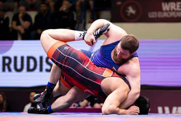 Bilder des Jahres 2025, Sport 03 März Sport Themen der Woche KW10 Sport Bilder des Tages U23 Wrestling European Championships 125kg FS - Georgi Lyubomirov Ivanov (BUL) df. Efe Anil Al (TUR)