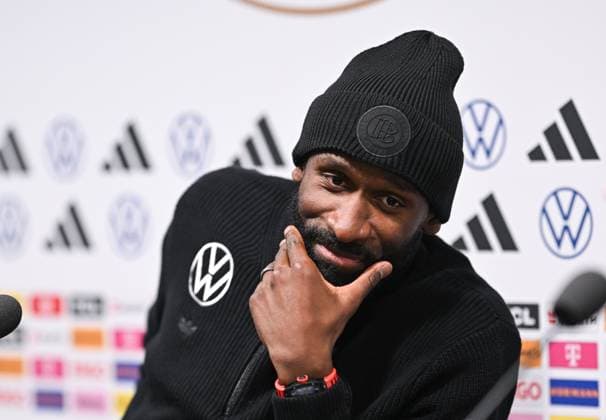 Sport Bilder des Tages FUSSBALL UEFA Nations League 2024 2025 Viertelfinal Hinspiel in Mailand Italien - Deutschland 19.03.2025 Pressekonferenz Deutschland: Antonio Ruediger