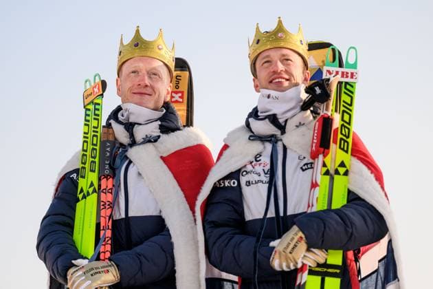 Bilder des Jahres 2025, Sport 03 März Sport Themen der Woche KW12 Sport Bilder des Tages 250323 Johannes Thingnes Bo of Norway and Tarjei Bo of Norway is celebrated after men s 15 km mass start during the IBU World Cup on March 23, 2025 in Oslo. Photo: Mathias Bergeld BILDBYRAN kod MB MB1115 skidskytte biathlon skiskyting världscupen ibu world cup masstart mass start bbeng norge norway + jubel Copyright: MATHIASxBERGELD BB250323MB238