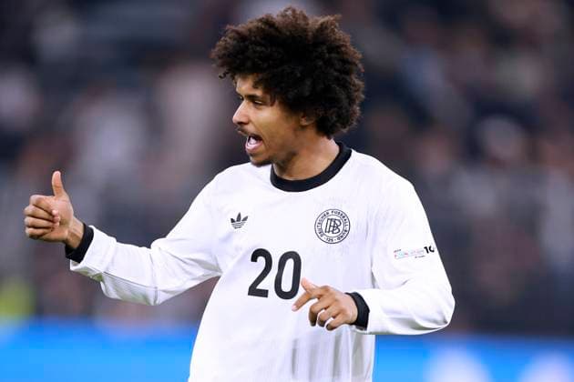 ADEYEMI Karim Team Deutschland UEFA Nations League 2025 Viertelfinale Rueckspiel Deutschland - Italien 3 : 3 am 23.03. 2025 in Dortmund DFL REGULATIONS PROHIBIT ANY USE OF PHOTOGRAPHS as IMAGE SEQUENCES and or QUASI-VIDEO Copyright: xLacixPerenyix