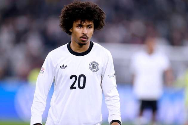 ADEYEMI Karim Team Deutschland UEFA Nations League 2025 Viertelfinale Rueckspiel Deutschland - Italien 3 : 3 am 23.03. 2025 in Dortmund DFL REGULATIONS PROHIBIT ANY USE OF PHOTOGRAPHS as IMAGE SEQUENCES and or QUASI-VIDEO Copyright: xLacixPerenyix