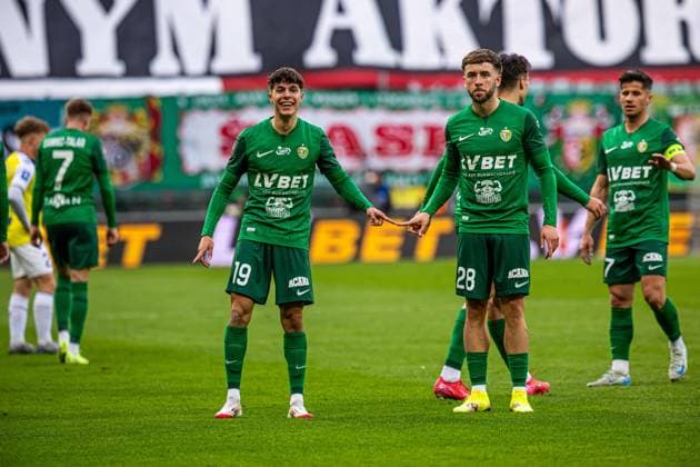 05.04.2025 WROCLAW, TARCZYNSKI ARENA, PILKA NOZNA (FOOTBALL), PKO BANK POLSKI EKSTRAKLASA ( PKO EKSTRAKLASA POLISH LEAGUE ), SEZON 2024 2025 MECZ WKS SLASK WROCLAW - MOTOR LUBLIN NZ ARNAU ORTIZ MARC LLINARES BRAMKA RADOSC GOL GOAL FOTO LUKASZ SKWIOT CYFRASPORT NEWSPIX.PL --- Newspix.pl POLAND OUT!  20250405CSLS022