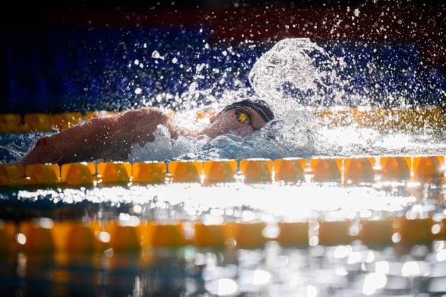 Bilder des Jahres 2025, Sport 04 April Sport Themen der Woche KW15 Sport Bilder des Tages 250412 Lukas Märtens of Germany competes in the men™s 400 meters freestyle final during day 1 of Swim Open on April 12, 2025 in Stockholm. Photo: Simon Hastegard BILDBYRAN kod SH SH0610 simning swimming svomming swim open 1 bbeng Copyright: SIMONxHASTEGARD BB250412SH019
